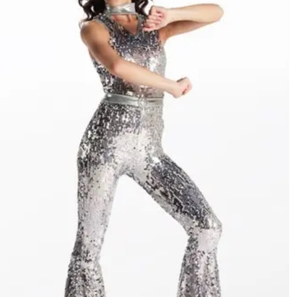 Weissman Showtime Costume Silver Medium Adult - Picture 1 of 8